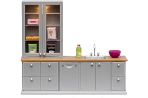 Lundby Zestaw mebli do domku dla lalek - 8 sztuk miniaturowych - Podświetlane akcesoria do domku dla lalek - Meble do domku dla lalek - Meble do domu dla lalek