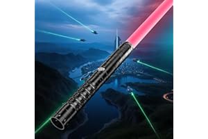 KYWLCO Sabre Laser-Lightsaber RGB 15 Couleurs Rechargeable USB-C - Effets Sonores FX, 4 Modes de Duel, Épées Laser Connectables en Métal - Jouet Cosplay Film, Halloween (1 Pc Noir 78cm)