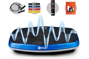 LifePro Hovert - Máquina de placa de vibración 3D, oscilación de motor dual, lateral + máquina de plataforma de vibración de movimiento 3D, máquina vibradora de cuerpo completo para ejercicio en casa,