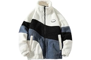 Nuqqichongtian Fleecejacke Herren Teddyfleece Jacke Verdicken mit Zipper Flanelljacke Freizeit Winter Fleece Winterjacke Übergansjake Sweatshirt