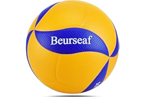 Beurseaf Ballon de Volley, Ballon Volley, Taille Officielle 5 Ballon Beach Volleyball, Soft Touch Volley Ball, pour Intérieur/Extérieur