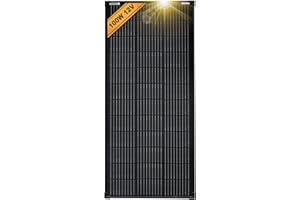 Enjoy solar Mono 100 W Negro 12V Panel Solar Monocristalino Módulo Fotovoltaico Ideal para Autocaravana, Vivienda de Jardín, Barco