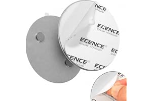 ECENCE Rökdetektor magnethållare 10 Självhäftande magnethållare för rökdetektor Ø 70 mm snabb och säkert montage utan borrnin
