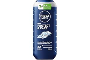 ‎NIVEA MEN NIVEA MEN Protect & Care Duschgel, pH-hautneutrale Pflegedusche für Männer, pflegende Formel mit natürlichem Aloe Vera für Körper, Gesicht und Haar (250 ml)
