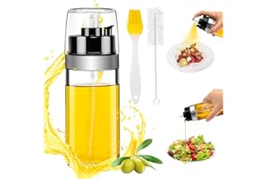 ANZOAT 150ml Ölsprüher,2-in-1 Öl Sprühflasche,Öl Sprayer zum Kochen mit Gieß- und Sprühfunktion,Multifunktional Ölsprüher Flasche für BBQ,Grillen,Salate,Pasta
