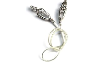 LEONARK Cordon corporel d'épée, de Sabre, de fleuret de l'escrime Cordon de Masque, Pince à Fil d'escrime - Prise à Deux Broches/Prise à Trois Broches, Fil Transparent (Set de 2)"