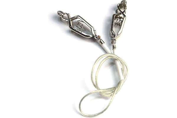 LEONARK Cordon corporel d'épée, de Sabre, de fleuret de l'escrime Cordon de Masque, Pince à Fil d'escrime - Prise à Deux Broches/Prise à Trois Broches, Fil Transparent (Set de 2)"