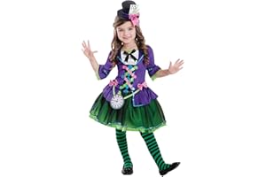 AMSCAN (PKT) (9903193) Child Girls Bad Hatter Costume (5-6yr)