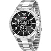 Sector No Limits Orologio Uomo R3253476001 - Quarzo, Cassa 41mm In Acciaio, Quadrante Nero, Bracciale Metallico, 5 ATM - 3