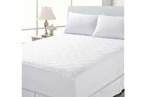 DTEX HOMES Coprimaterasso trapuntato, extra profondo, 40 cm, elasticizzato, traspirante, impermeabile, super king (183 x 200 cm + 40 cm)