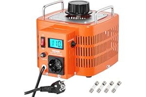 VEVOR 3000VA Automatic Variable Voltage Adjustable Transformer 10 Amp 230V Input 0-300V Output AC Voltage Regulator with LCD Display 4 Additional Fuses