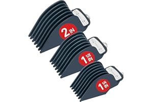 Yinke for Wahl Clipper Guards Set 10 12 16, Hair Clipper Guards for Wahl Senior Clippers with Metal Clip, 2 inch/1.5 inch/1.25 inch in Length, Fits Most Cordless/Cord Wahl Clippers (Blue)