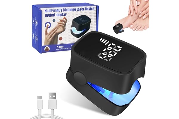 Appareil Traitement Laser Mycose Ongles Pied, Mycose Ongles des Pieds Nettoyage et Réparation Ongles, Traitement Champignons Ongles, 7 Min par Jour Améliorer Fongique