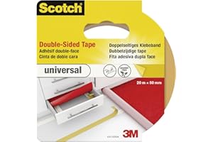 SCOTCHBLUE Scotch 42012050 uniwersalna taśma klejąca, dwustronna, 50 mm x 20 m, jasnobrązowa