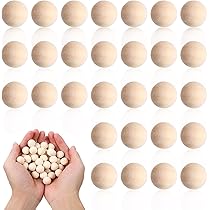 JOWE Houten bol van beukenhout 40 mm met boring 20 stuks - bol van hout made in Austria
