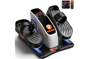 FOUSAE Under Desk Elliptical Machine, Electric Elliptical Machine for Seniors with 15 Adjustable Speed, 80W Quiet Motor & Compact Electric Pedal Exerciser with Display Monitor & Remote Control