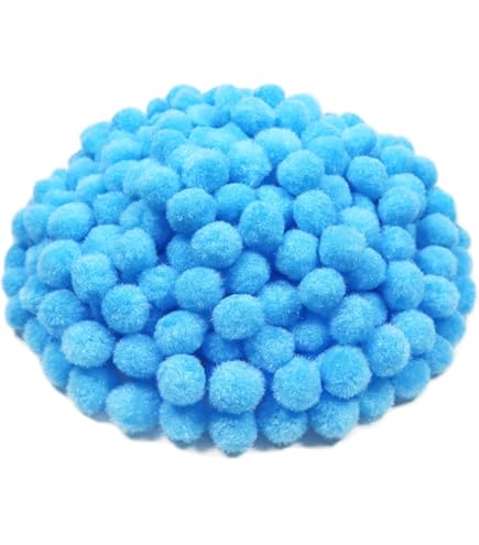 GIDWRIY Lot De 100 Petits Pompons Loisirs Creatifs 3 Cm,Mini Pompom Blanc,Moelleux Pompons Bricolage,Fournitures Pompon Décoration,Pompom Artisanale,Pom Pom Kit Craft Pour Guirlandes Franges - 11