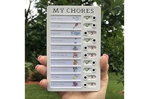 ZUYOKI Memo Plastic Board Chore Chart Reusable RV Checklist, Removable Reusable Creative Note Pad, My Chores, Elder Care, for Check Items and Form Good Habit (My Chores)