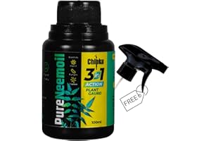 Chipku Pure Cold Pressed Water Soluble Premium Neem Oil Concentrate 100ml | Natural Plant Protector | Makes 20 litters Spray Bottles | 3-in-1 Insect, Fungus & Mite Control | Free Measuring Cup |