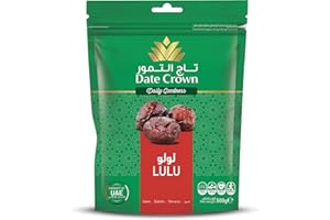 Dattes Crown Lulu - Made in Emirats Arabes Unis - 500 G - 100% Naturel - sans conservateur ni additif - énergisant anti inflammatoire - Ramadan Aid