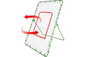 campMax Baseball Pitchback Rebounder Net,180cm*110cm Adjustable Softball Lacrosse Rebound Net,Foldable Volleyball Rebounder Training Net for Throwing and Pitching Practice
