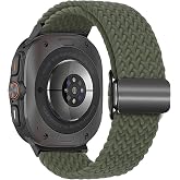 Braided Solo Loop Fabric Cord Compatible with Rongep Samsung Galaxy Watch Ultra 47mm Magnetic Buckle Non-Sweating Breathable