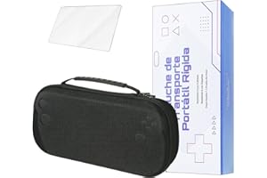 Digi-Tatoo 【Carry Case+Screen Protector】 Carrying Case Compatible with 2025 Lenovo Legion Go S 8" & Accessories, Shockproof Scratch-Proof Travel-Friendly Protective Hard Shell Suitcase - Black