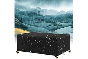 AJALGZ Funda Mesa Jardin Impermeable Funda para Muebles Exteriores 140x120x95cm/LxWxH Varios tamaños Cubre Mueble Jardin Funda Anti-UV Resitente Rectangular Lona de protección para Muebles de Exterior