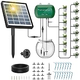 UKSUNVI Solar Irrigation System, Automatic Solar Drip Irrigation, Anti-siphon Design for Potted Plants, Greenhouse, 12 Timing