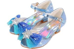 EDOSIR Filles Chaussures Princesse Glitter Shinning Enfants Mary Jane Chaussure Bowknot Talons Bas Petites Filles Chaussures De Danse Habiller Cérémonie De Mariage…