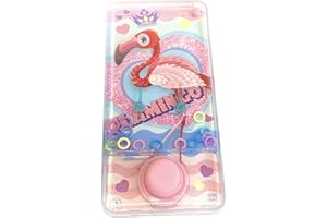 BLUECHOLON Mini jeux d'eau - Jeux d'eau à anneaux pour filles et garçons - Jeu d'adresse de voyage - Aguaplay Water Geme. Aqua Play (flamants roses)