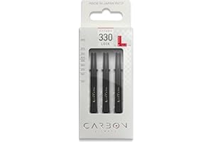 LSTYLE L-Shaft Locked Straight Carbon Black 330 Dart Shaft Set of 3 by L-Style