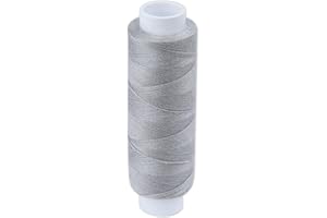 Hilo de Coser Resistente de Poliéster, Bobinas de Muchos Colores, Para Costura a Mano o a Máquinas, Bobinas de 200 m, Fabricado en Europa por Pasmanta desde 1953 (5846 - Gris)