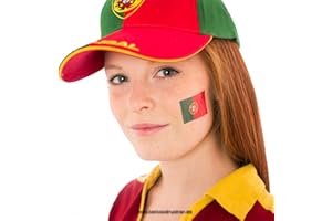 TATTOODRUCKER 10 x Portugal Tattoo Fan Fahnen Set - EM 2024 - Portugal temporary tattoo Flag (10)