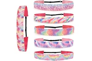 BSSOWE Haarbänder Mädchen, 6 Stück Mädchen Stirnbänder, Mädchens Dehnbare Stirnbänder für Teenager Kinder Party Begünstigt Geschenk, Süßes Haar Accessoires (6 Style) (C)