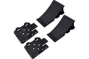 trailer parts4u 2X Unterlegkeile schwarz Bremskeil mit Halter Keil für Anhänger Hemmschuh Domar