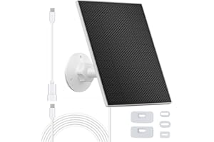 SANKABA Solarpanel für eufy Kamera, 5 W Solarpanel für Eufy E, 2C/2C Pro, 2/2Pro, E20/E40, Solo, SoloCam-Strahler, IP65 wasserdichtes für Eufy mit Micro-USB-Anschluss und (5W Schwarz)