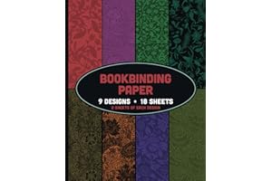 Bookbinding Paper: Decorative Endpapers for Scrapbooking, Journals, Card Making, Decoupage & Other Crafts | 9 Designs - 2 Sheets (4 Pages) per Design