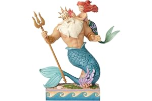 Disney Traditions, Figura de Ariel con Tritón de "La Sirenita", para coleccionar, Enesco