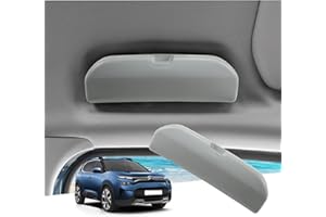 GAFAT 2017-2024 2025 Citroe-n C5 Aircross/ C4 C5 X 2021-2024 2025 Étui À Lunettes de Soleil, Boîte de Rangement Organisateur, Compatible avec Citroen C5 Aircross Accessoires [OEM d'origine] (Gris)