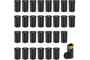 XRVRILE 30 stycken filmburkar med lock, plastburk, svart filmdosa, filmlåda, filmburkar, filmburkar med lock, för vetenskapliga aktiviteter filmburkar