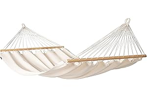 La Siesta® Florencia Latte - Organic Cotton Double Spreader Bar Hammock