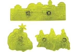 PME 102CI009 JEM Ausstechformen mit Weihnachtsszenen, Sortiment, 3-teilig, Kunststoff, Ivory, 19 x 2 x 28 cm