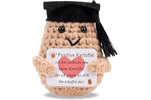 Aruigu Bachelor Geschenk Positive Kartoffel, Master Abschluss Glücksbringer Prüfung, Mutmacher, Pocket Hug, Bachelor Deko, Wolle Potato Puppe Positiver Mit Energiekarte