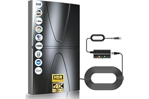 TE-VOZE Digitale Antenne für TV Innen/Außen mit Verstärker Signalverstärker 3.4fenn