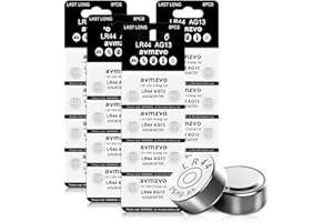 LR44 Knopfzelle Batterien LR 44 Batterie AG13 Knopfzellen (32 Stück) Ohne Quecksilber,1.5V,357/357A/L1154/A76/GPA76【3 Jahre LagerGarantie】