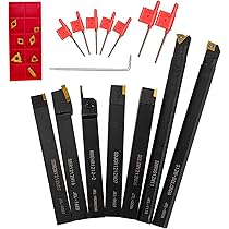 7pc Indexable Inserts For 12mm Turning Tools - Carbide Inserts For Steel Turning, Chisel, Drill Rod