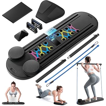 Pilates-bord thuis, draagbare hervormer pilatesmachine, opvouwbaar pilates- hervormerbord voor thuistraining, pilates-hervormer set voor training van het hele lichaam