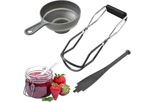 VirtuGro 3 PCS Kit per Conserve Imbuto in Silicone Pieghevole Pinze per Sollevare Barattoli Misura Imbuto Cucina Imbuto Fungo Silicone per Versare Spezie Liquidi Marmellate Verde/Grigio/Rosso (Grigio)