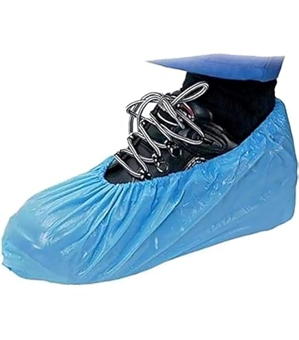100pcs Kids Disposable Shoe Covers - Waterproof Blue Overshoes For Indoor/Outdoor Protection